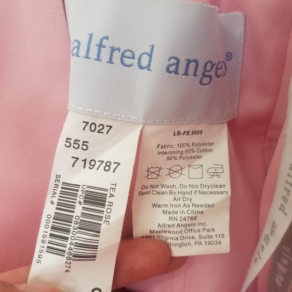 Alfred Angelo Pink Beaded Sweetheart Dress 6 - Picture 5 of 6